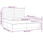 vidaXL Boxspringbett mit Matratze & LED Dunkelgrün 160x200 cm Samt vidaXL Boxspringbett mit Matratze & LED Dunkelgrün 160x200 cm Samt