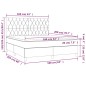 vidaXL Boxspringbett mit Matratze & LED Blau 160x200 cm Stoff vidaXL Boxspringbett mit Matratze & LED Blau 160x200 cm Stoff