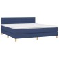vidaXL Boxspringbett mit Matratze & LED Blau 180x200 cm Stoff vidaXL Boxspringbett mit Matratze & LED Blau 180x200 cm Stoff