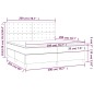 vidaXL Boxspringbett mit Matratze & LED Dunkelgrau 200x200 cm Stoff vidaXL Boxspringbett mit Matratze & LED Dunkelgrau 200x200 cm Stoff