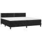 vidaXL Boxspringbett mit Matratze & LED Schwarz 200x200 cm Samt vidaXL Boxspringbett mit Matratze & LED Schwarz 200x200 cm Samt