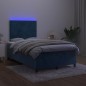 vidaXL Boxspringbett mit Matratze & LED Dunkelblau 120x200 cm Samt vidaXL Boxspringbett mit Matratze & LED Dunkelblau 120x200 cm Samt