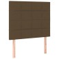 vidaXL Boxspringbett mit Matratze & LED Dunkelbraun 100x200 cm Stoff vidaXL Boxspringbett mit Matratze & LED Dunkelbraun 100x200 cm Stoff