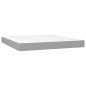 vidaXL Boxspringbett mit Matratze & LED Hellgrau 160x200 cm Stoff vidaXL Boxspringbett mit Matratze & LED Hellgrau 160x200 cm Stoff