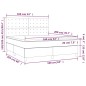 vidaXL Boxspringbett mit Matratze & LED Hellgrau 160x200 cm Stoff vidaXL Boxspringbett mit Matratze & LED Hellgrau 160x200 cm Stoff