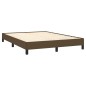 vidaXL Bettgestell Dunkelbraun 140x200 cm Stoff vidaXL Bettgestell Dunkelbraun 140x200 cm Stoff