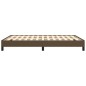 vidaXL Bettgestell Dunkelbraun 140x200 cm Stoff vidaXL Bettgestell Dunkelbraun 140x200 cm Stoff