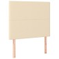 vidaXL Boxspringbett mit Matratze & LED Creme 100x200 cm Stoff vidaXL Boxspringbett mit Matratze & LED Creme 100x200 cm Stoff