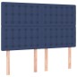 vidaXL Boxspringbett mit Matratze & LED Blau 140x200 cm Stoff vidaXL Boxspringbett mit Matratze & LED Blau 140x200 cm Stoff