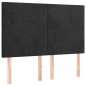 vidaXL Boxspringbett mit Matratze & LED Schwarz 140x200 cm Samt vidaXL Boxspringbett mit Matratze & LED Schwarz 140x200 cm Samt