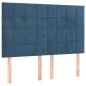 vidaXL Boxspringbett mit Matratze & LED Dunkelblau 140x190 cm Samt vidaXL Boxspringbett mit Matratze & LED Dunkelblau 140x190 cm Samt
