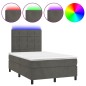 vidaXL Boxspringbett mit Matratze & LED Dunkelgrau 120x200 cm Samt vidaXL Boxspringbett mit Matratze & LED Dunkelgrau 120x200 cm Samt