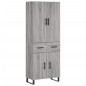 Highboard Grau Sonoma 69,5x34x180 cm Holzwerkstoff Highboard Grau Sonoma 69,5x34x180 cm Holzwerkstoff