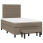 vidaXL Boxspringbett mit Matratze Taupe 120x200 cm Stoff vidaXL Boxspringbett mit Matratze Taupe 120x200 cm Stoff