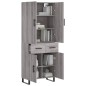 Highboard Grau Sonoma 69,5x34x180 cm Holzwerkstoff Highboard Grau Sonoma 69,5x34x180 cm Holzwerkstoff