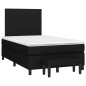 vidaXL Boxspringbett mit Matratze Schwarz 120x200 cm Stoff vidaXL Boxspringbett mit Matratze Schwarz 120x200 cm Stoff