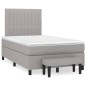 vidaXL Boxspringbett mit Matratze Hellgrau 120x200 cm Stoff vidaXL Boxspringbett mit Matratze Hellgrau 120x200 cm Stoff