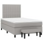 vidaXL Boxspringbett mit Matratze Hellgrau 120x200 cm Stoff vidaXL Boxspringbett mit Matratze Hellgrau 120x200 cm Stoff