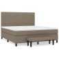 vidaXL Boxspringbett mit Matratze Taupe 160x200 cm Stoff vidaXL Boxspringbett mit Matratze Taupe 160x200 cm Stoff