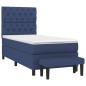 vidaXL Boxspringbett mit Matratze Blau 80x200 cm Stoff vidaXL Boxspringbett mit Matratze Blau 80x200 cm Stoff