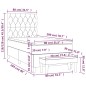 vidaXL Boxspringbett mit Matratze Blau 80x200 cm Stoff vidaXL Boxspringbett mit Matratze Blau 80x200 cm Stoff