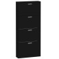 vidaXL Schuhschrank Schwarz 59x17x150 cm Holzwerkstoff vidaXL Schuhschrank Schwarz 59x17x150 cm Holzwerkstoff