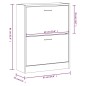 vidaXL Schuhschrank Hochglanz-Weiß 63x24x81 cm Holzwerkstoff vidaXL Schuhschrank Hochglanz-Weiß 63x24x81 cm Holzwerkstoff