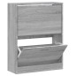 vidaXL Schuhschrank Grau Sonoma 63x24x81 cm Holzwerkstoff vidaXL Schuhschrank Grau Sonoma 63x24x81 cm Holzwerkstoff