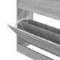 vidaXL Schuhschrank Grau Sonoma 63x24x81 cm Holzwerkstoff vidaXL Schuhschrank Grau Sonoma 63x24x81 cm Holzwerkstoff
