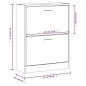 vidaXL Schuhschrank Grau Sonoma 63x24x81 cm Holzwerkstoff vidaXL Schuhschrank Grau Sonoma 63x24x81 cm Holzwerkstoff