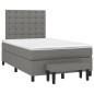 vidaXL Boxspringbett mit Matratze Dunkelgrau 120x200 cm Stoff vidaXL Boxspringbett mit Matratze Dunkelgrau 120x200 cm Stoff