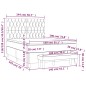 vidaXL Boxspringbett mit Matratze Dunkelgrau 140x190 cm Stoff vidaXL Boxspringbett mit Matratze Dunkelgrau 140x190 cm Stoff
