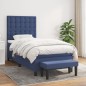 vidaXL Boxspringbett mit Matratze Blau 90x200 cm Stoff vidaXL Boxspringbett mit Matratze Blau 90x200 cm Stoff