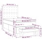 vidaXL Boxspringbett mit Matratze Blau 90x200 cm Stoff vidaXL Boxspringbett mit Matratze Blau 90x200 cm Stoff