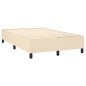 vidaXL Boxspringbett mit Matratze Creme 120x200 cm Stoff vidaXL Boxspringbett mit Matratze Creme 120x200 cm Stoff