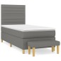 vidaXL Boxspringbett mit Matratze Dunkelgrau 80x200 cm Stoff vidaXL Boxspringbett mit Matratze Dunkelgrau 80x200 cm Stoff