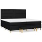 vidaXL Boxspringbett mit Matratze Schwarz 200x200 cm Stoff vidaXL Boxspringbett mit Matratze Schwarz 200x200 cm Stoff