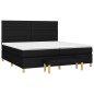 vidaXL Boxspringbett mit Matratze Schwarz 200x200 cm Stoff vidaXL Boxspringbett mit Matratze Schwarz 200x200 cm Stoff