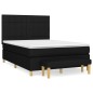 vidaXL Boxspringbett mit Matratze Schwarz 140x200 cm Stoff vidaXL Boxspringbett mit Matratze Schwarz 140x200 cm Stoff