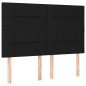 vidaXL Boxspringbett mit Matratze Schwarz 140x200 cm Stoff vidaXL Boxspringbett mit Matratze Schwarz 140x200 cm Stoff