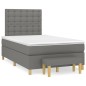 vidaXL Boxspringbett mit Matratze Dunkelgrau 120x200 cm Stoff vidaXL Boxspringbett mit Matratze Dunkelgrau 120x200 cm Stoff
