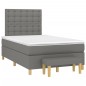 vidaXL Boxspringbett mit Matratze Dunkelgrau 120x200 cm Stoff vidaXL Boxspringbett mit Matratze Dunkelgrau 120x200 cm Stoff