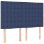 vidaXL Boxspringbett mit Matratze Blau 140x200 cm Stoff vidaXL Boxspringbett mit Matratze Blau 140x200 cm Stoff