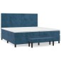 vidaXL Boxspringbett mit Matratze Dunkelblau 200x200 cm Samt vidaXL Boxspringbett mit Matratze Dunkelblau 200x200 cm Samt