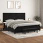 vidaXL Boxspringbett mit Matratze Schwarz 200x200 cm Samt vidaXL Boxspringbett mit Matratze Schwarz 200x200 cm Samt