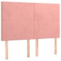 vidaXL Boxspringbett mit Matratze Rosa 140x200 cm Samt vidaXL Boxspringbett mit Matratze Rosa 140x200 cm Samt