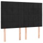 vidaXL Boxspringbett mit Matratze Schwarz 140x190 cm Samt vidaXL Boxspringbett mit Matratze Schwarz 140x190 cm Samt