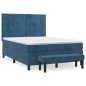 vidaXL Boxspringbett mit Matratze Dunkelblau 140x190 cm Samt vidaXL Boxspringbett mit Matratze Dunkelblau 140x190 cm Samt