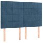 vidaXL Boxspringbett mit Matratze Dunkelblau 140x190 cm Samt vidaXL Boxspringbett mit Matratze Dunkelblau 140x190 cm Samt