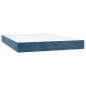 vidaXL Boxspringbett mit Matratze Dunkelblau 140x190 cm Samt vidaXL Boxspringbett mit Matratze Dunkelblau 140x190 cm Samt